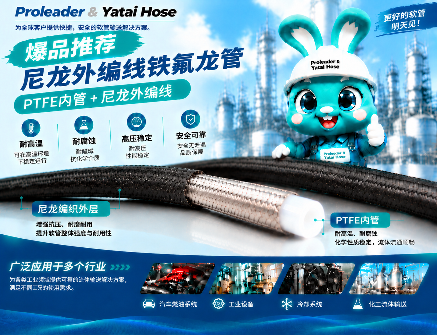 【爆品】铁氟龙管守护安全输送